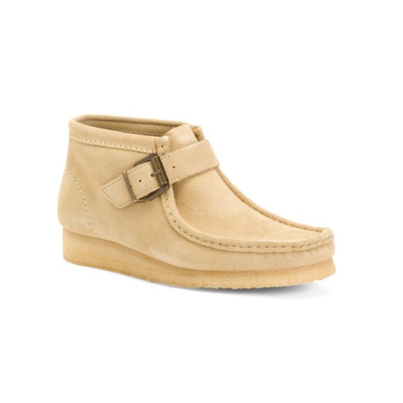 CLARKS Maple Suede Wallaby Buckle Boots - Picture 1 of 2